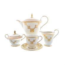 Чайный сервиз Carlsbad Ромео Золотой орнамент 6 персон 15 предметов