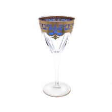 Набор бокалов для вина Astra Gold Natalia Golden Blue Decor 210мл (6 шт)