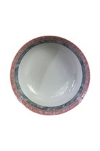 Салатник круглый 16 см; "Jana", декор "Серый мрамор с розовым кантом"