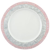 Набор тарелок десертная 19 см 6 штук; "Jana", декор "Серый мрамор с розовым кантом"