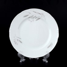 Набор тарелок десертная 17 см 6 штук; "Constance", декор "Серебряные колосья, отводка платина"