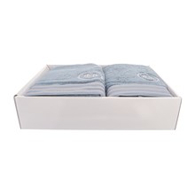 Набор полотенец Maison Dor 85*140/50*100/30*50 голубой-серый delon (3шт)