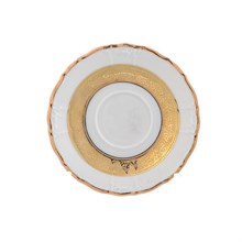 Блюдце кофейное Thun Мария Луиза золотая лента Ivory