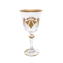Набор бокалов для вина хрусталь с золотом Bohemia Max Crystal 220 мл(6 шт)