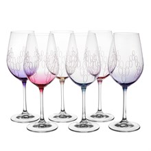 Набор бокалов для вина Crystalex Bohemia Арлекино 450мл (6 шт)