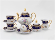 Сервиз чайный на 6 персон "Полевой цветок" Кобальт Leander 15 предметов