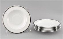 Набор тарелок глубоких 23см "Платиновая отводка" Сабина Leander (6 штук)