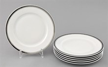 Набор тарелок мелких 25см "Платиновая отводка" Сабина Leander (6 штук)