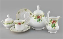 Сервиз чайный на 6 персон "Новогодняя коллекция" Leander 15 предметов