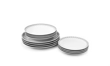 Набор тарелок на 4 персоны "HYGGELYNE" Серые узоры Leander 12 предметов