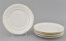 Набор тарелок десертных 17 см "Золотая лента" Соната Leander (6 штук)