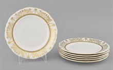 Набор тарелок десертных 17 см "Золотой орнамент" Соната Leander (6 штук)