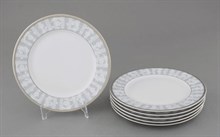 Набор тарелок десертных 19см "Серый орнамент" Сабина Leander (6 штук)