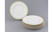 Набор тарелок мелких 25см "Золотая отводка" Сабина Leander (6 штук)