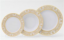 Набор тарелок на 6 персон "Золотой орнамент" Сабина Leander 18 предметов