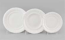 Набор тарелок на 6 персон "Без Декора Соната" Leander 18 предметов