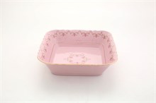 Салатник квадратный 21 см "Мелкие цветы" Соната розовый фарфор Leander