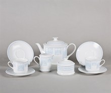 Сервиз чайный "Синий орнамент" Сабина Leander на 6 персон 15 предметов