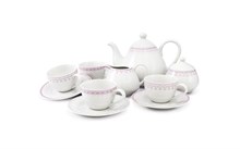 Чайный сервиз на 4 персоны "HYGGELYNE" Розовые узоры Leander 11 предметов