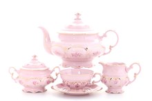 Сервиз чайный на 6 персон "Розовый фарфор, Соната" Leander 15 предметов
