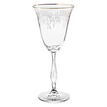 Набор бокалов для белого вина 185 мл "FREGATA" Crystalite Bohemia "Панто, отводка золото" (6 штук)