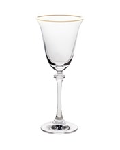 Набор бокалов для белого вина "ASIO" 185 мл "Отводка золото" Crystalite Bohemia (6 штук)