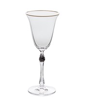 Набор бокалов для белого вина "PARUS" 185 мл "Отводка платина, платиновый шар" Crystalite Bohemia (6 штук)