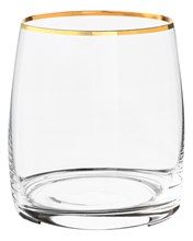 Набор стаканов для виски "PAVO" 290 мл "Отводка золото" Crystalite Bohemia (6 штук)