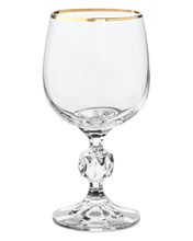 Набор бокалов для белого вина "STERNA" 190 мл "Отводка золото" Crystalite Bohemia (6 штук)
