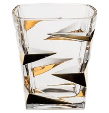 Набор стаканов для виски "ZIG ZAG GOLD" 300 мл Crystal Bohemia (6 штук)