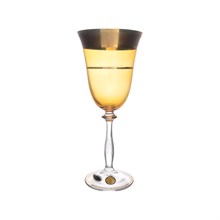 Бокал для вина Star Crystal Смальта Анжела Янтарный 250мл (1 шт)