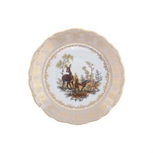 Набор глубоких тарелок Queen's Crown Aristokrat Охота бежевая 23 см (6 шт)