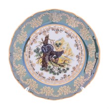 Набор тарелок Queen's Crown Aristokrat Охота зеленая 17 см (6 шт)