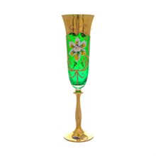 Фужер Анжела для шампанского зеленый Bohemia Star Crystal 190 мл(1 шт)