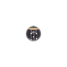 Свеча круглая Adpal Gold ring диаметр 8 см лакированный черный