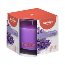 Свеча в стекле ароматическая Bolsius True scents 95/95 лаванда - время горения 43 часа