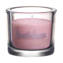 Свеча в стекле Bolsius Classic 80/92 розовая - время горения 29 часов