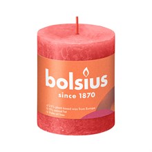 Свеча рустик Bolsius Shine 80/68 цветущий розовый - время горения 35 часов