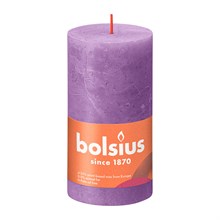 Свеча рустик Bolsius Shine 130/68 яркий фиолет - время горения 60 часов