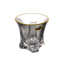 Набор стаканов для виски Aurum Crystal Cooper 320 мл серые с золотой отводкой