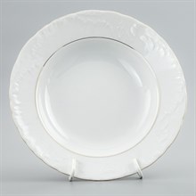Набор тарелок глубоких 22,5см (6 штук) Rococo, декор "Отводка золото" Cmielow
