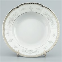 Набор тарелок глубоких 22,5см 6шт Bolero, декор "Платиновый узор" Cmielow
