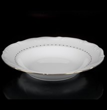 Тарелка суповая 22,5 см (1шт) Maria-teresa, декор "Elegance золотая отводка" Cmielow