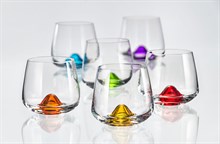 Набор бокалов для бренди Айлэндс 310мл (6 штук), декор "Ассорти" Crystalex