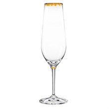 Набор фужеров для шампанского Аморосо 200 мл (2 шт) "Золотая отводка" Crystalex