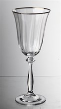 Набор бокалов для вина Анжела 250 мл (6 штук) оптика, отводка платина Crystalex