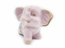 Декоративный слоник "Бимбо" розовый (фарфор)
