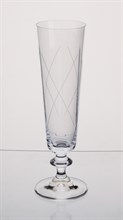 Набор бокалов для шампанского Белла 205 мл (6 штук), декор "Алмазные грани" Crystalex