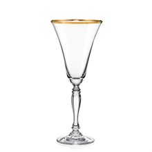 Набор бокалов для вина Виктория 230 мл (6 штук), декор "Отводка золото" Crystalex