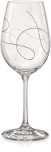 Набор бокалов для вина Виола 350 мл (2 штук), декор "STRING глубокое травление" Crystalex
